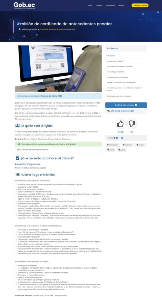 Opción 3: Portal GOB.EC